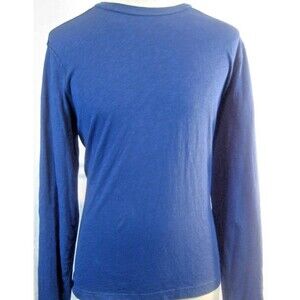 Mens Islander  Blue Cotton LS  Crew Neck T-Shirt  sz L